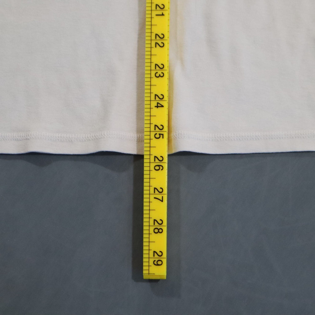 Arizona Jean Company Long Sleeve T-Shirt Womens L White Scoop Neck Fitted Tee