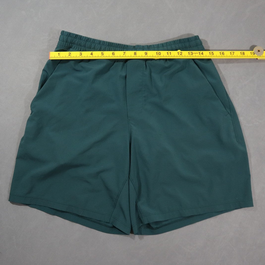 lululemon Pace Breaker Shorts Mens Dark Green Lined Athletic Running Gym Workout