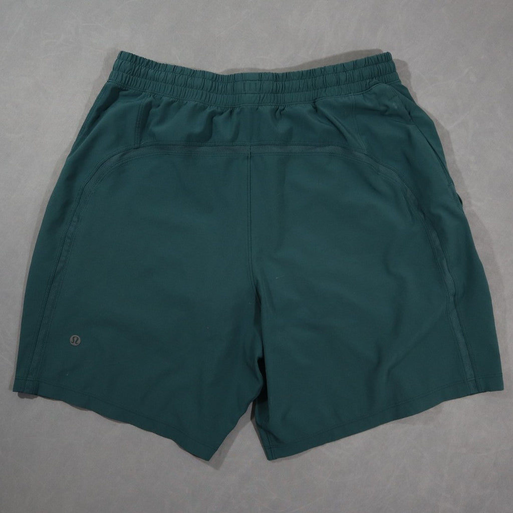 lululemon Pace Breaker Shorts Mens Dark Green Lined Athletic Running Gym Workout