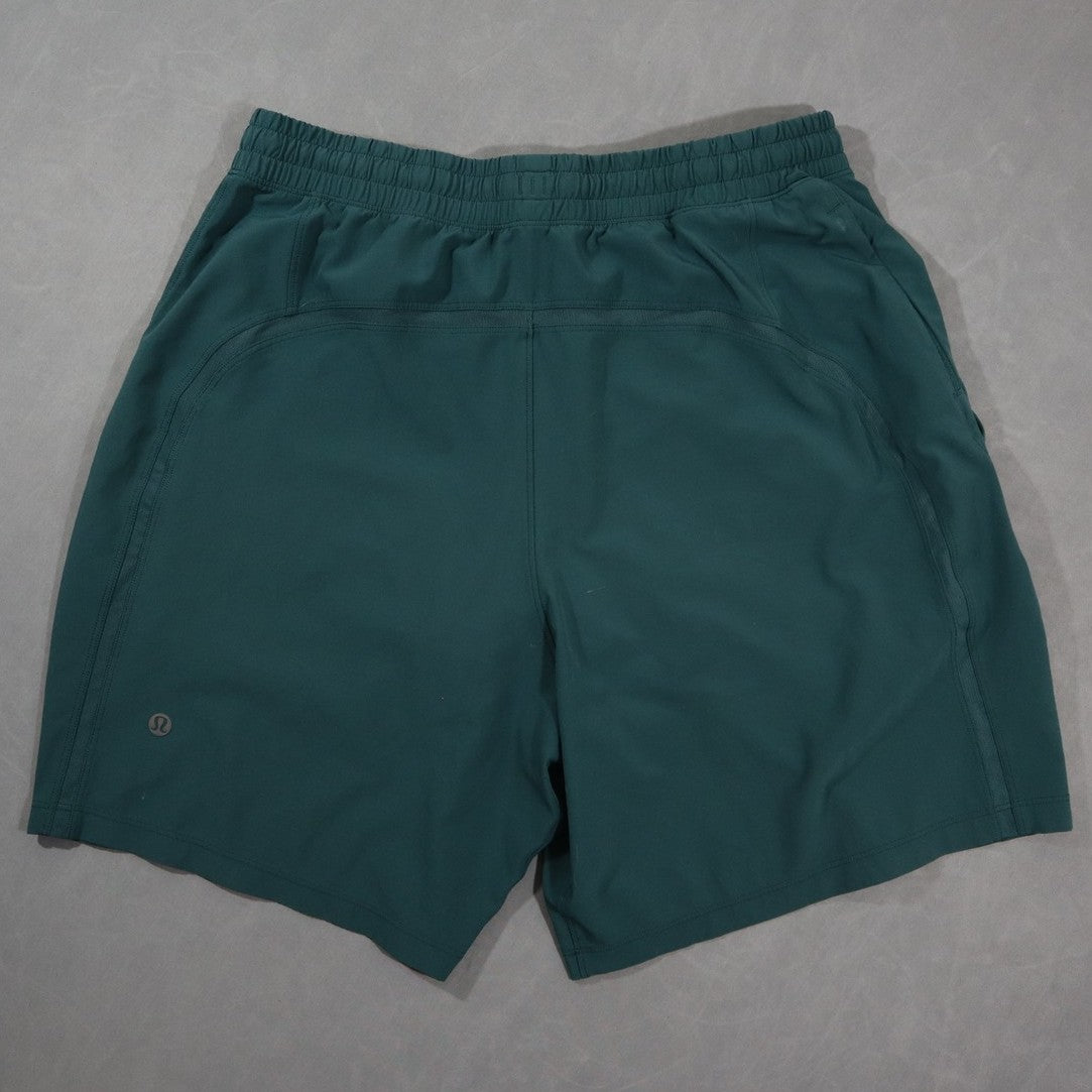 lululemon Pace Breaker Shorts Mens Dark Green Lined Athletic Running Gym Workout