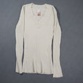 No Boundaries Sweater Juniors L 11-13 White Ribbed V Neck Long Sleeve Fitted Top