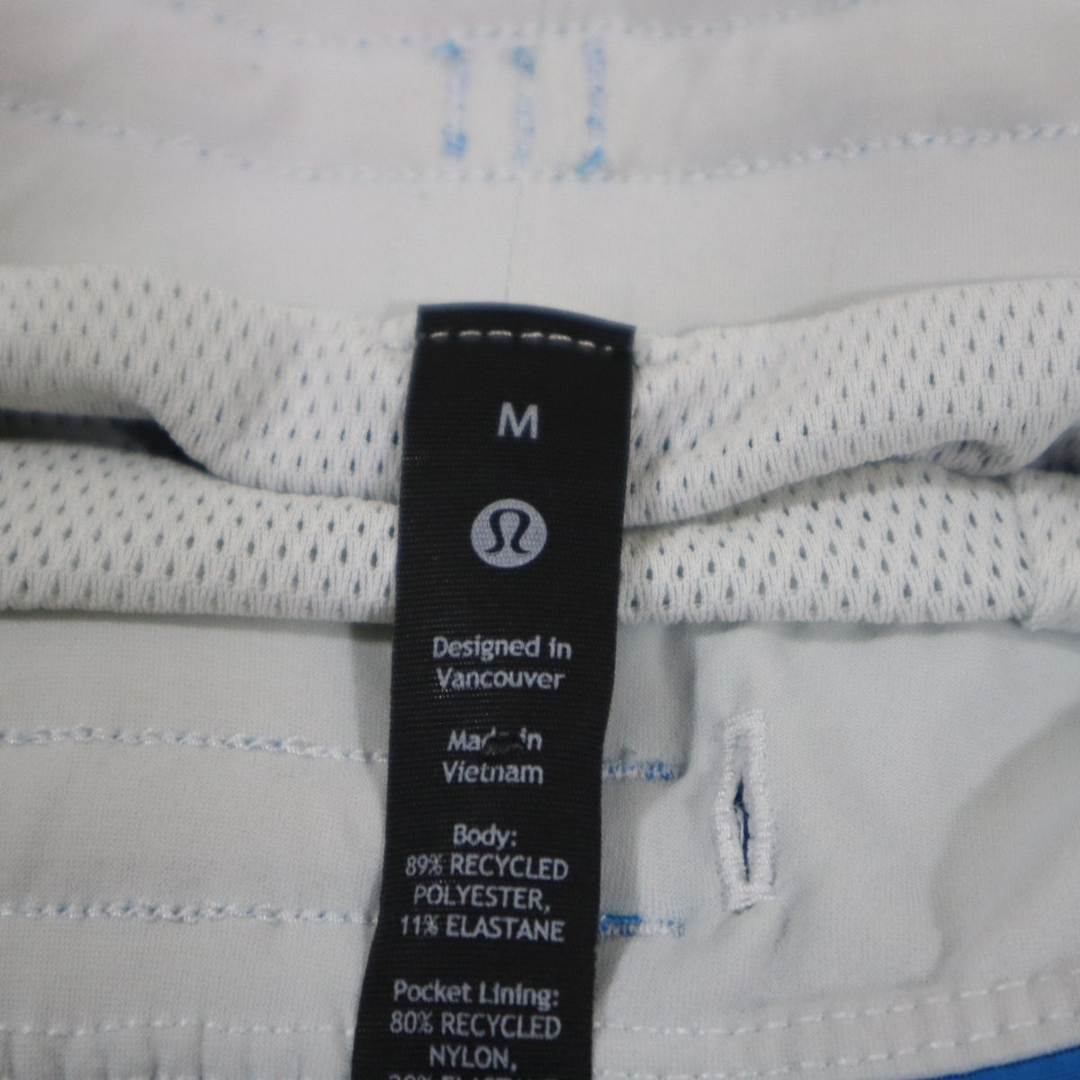 lululemon Pace Breaker Shorts Mens M Blue Lined Athletic Running Gym Zip Pocket
