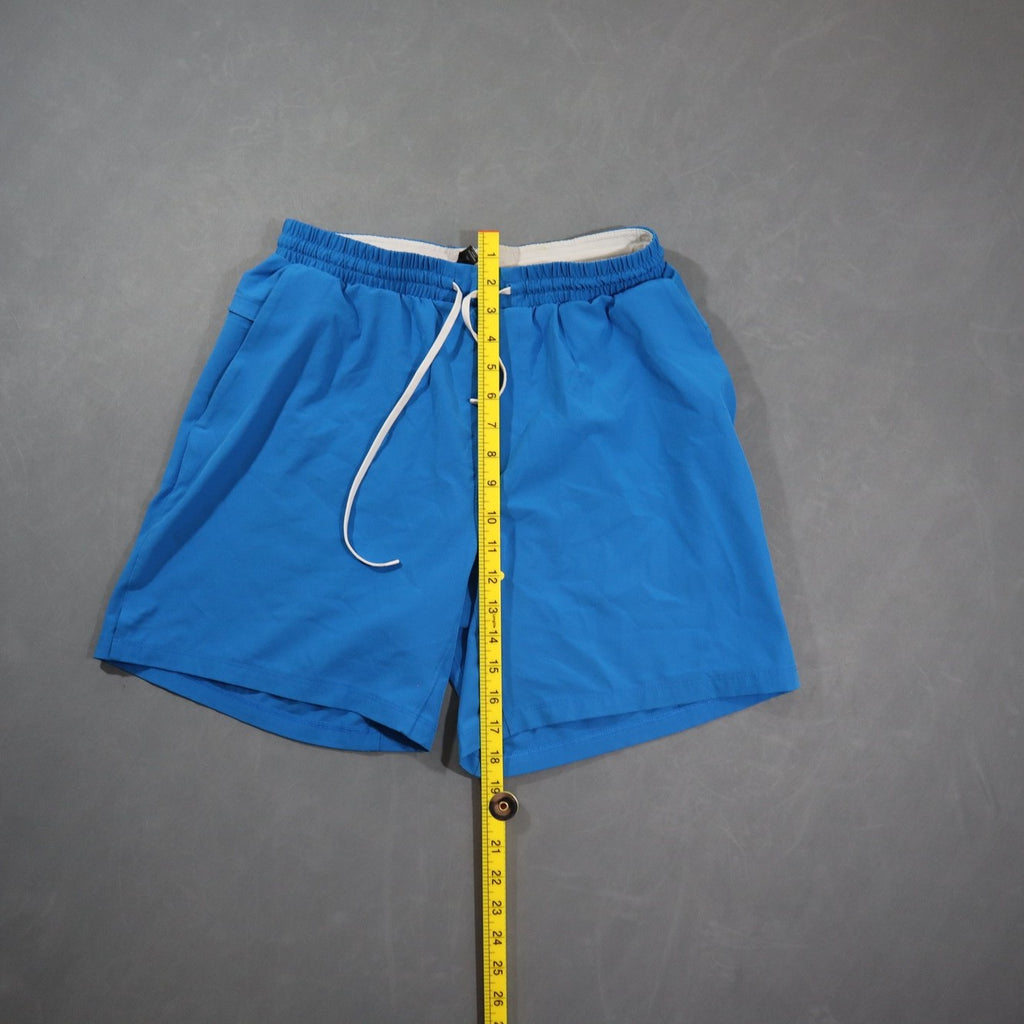 lululemon Pace Breaker Shorts Mens M Blue Lined Athletic Running Gym Zip Pocket
