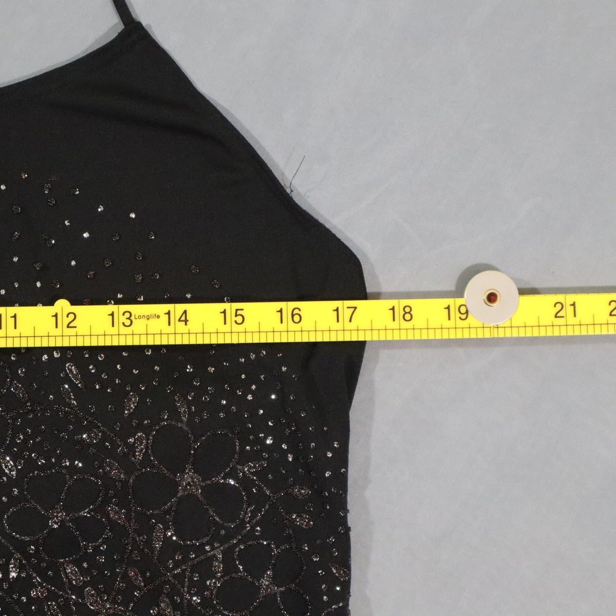 Vintage Y2K Newport News Womens Beaded Floral Maxi Dress Black Strappy Back 14