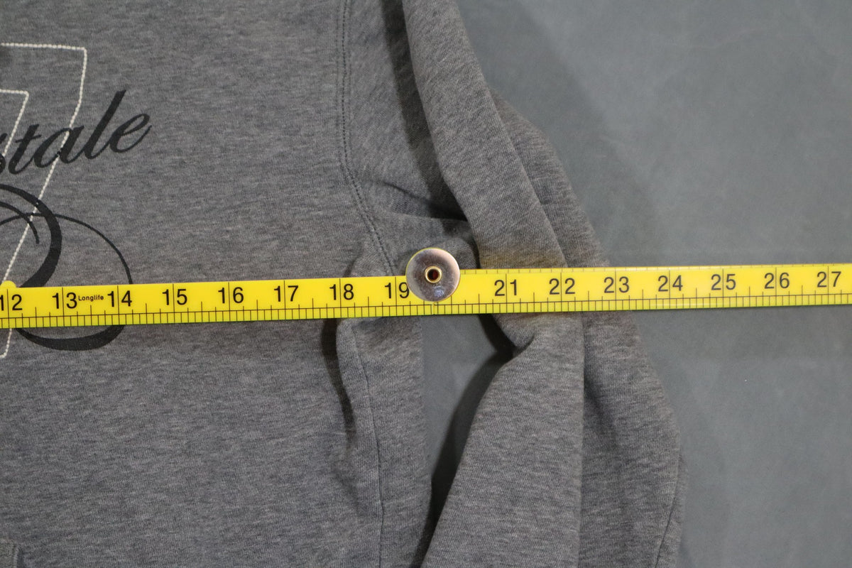 Aeropostale Hoodie Womens S Gray 87 Script Logo Pullover Sweatshirt Y2K 2000s