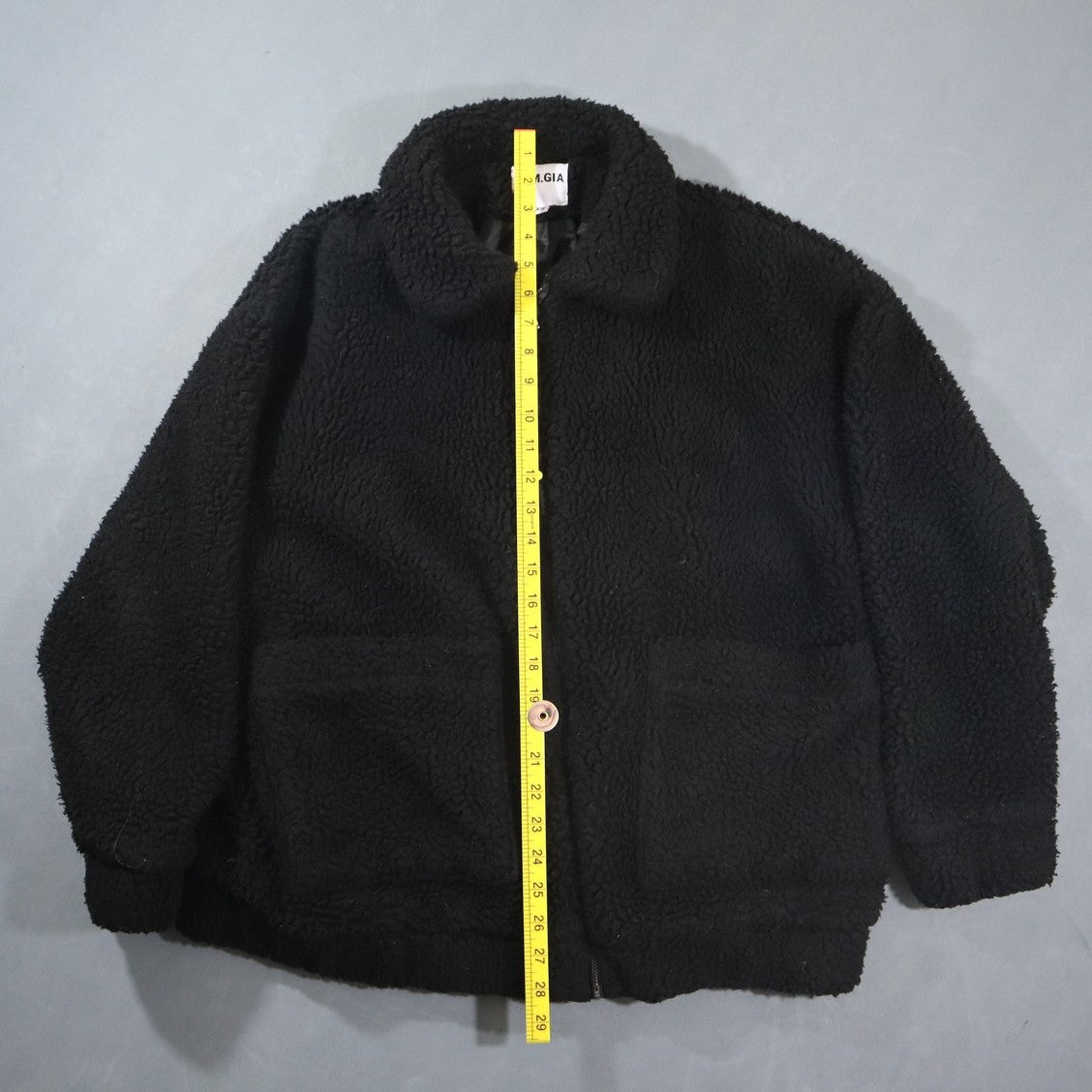 I.AM.GIA Pixie Coat Womens XS Black Teddy Sherpa Fleece Jacket Oversized Zip Up