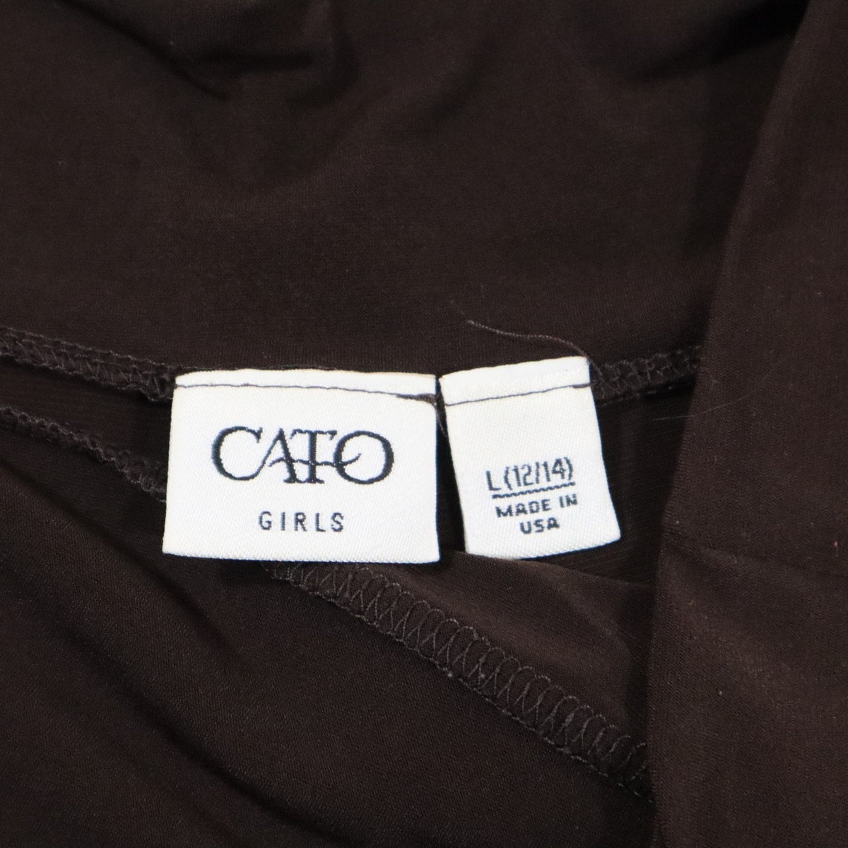 Cato Girls Gaucho Pants Brown Stretch Knit Wide Leg Cropped Capri L 12/14 USA